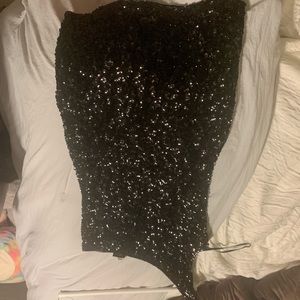 Black sequin dress
